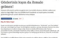 Milliyet</br>Kar Körlüğüne Dikkat!</br>02.10.2009